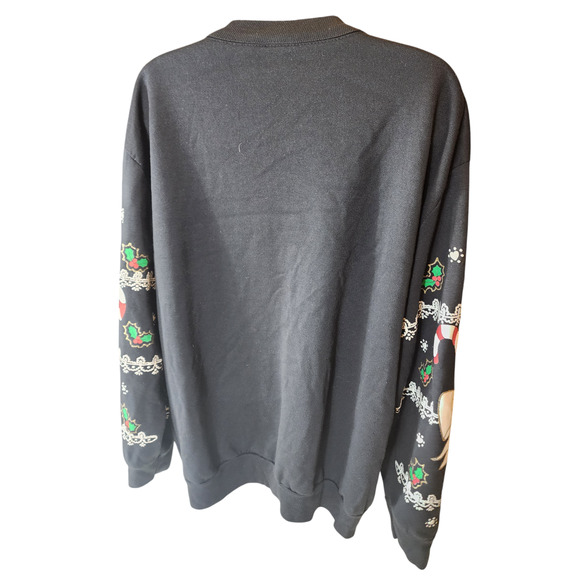 Holiday Time Christmas Sweatshirt Womens Large Ugly Xmas Sweater Tree Snowflakes - Picture 3 of 16